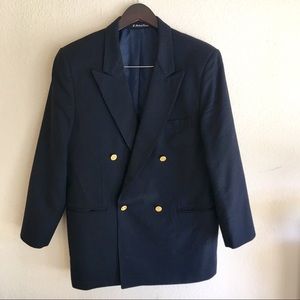 Pierre Dupons navy double breasted blazer